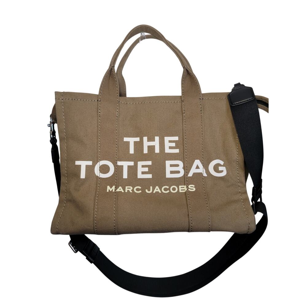 Marc Jacobs The Tote Bag Cotton Canvas Medium Traveler Tote Bag Slate Green